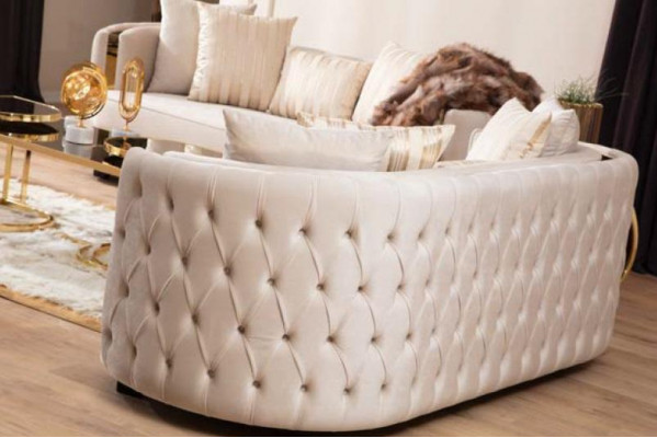 Sofa 3 miejsce do siedzenia Meble Materiał Sofy trzyosobowe Luksusowy design Salon Nowoczesny styl