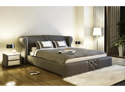 Skóra Podkładka do łóżka Hotel Classic Designer Double Marriage Sypialnia Nowość