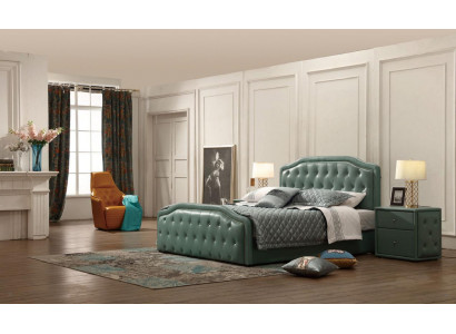 Nowoczesny design hotelu Łóżko XXL luksusowe podwójne łóżko Skóra Chesterfield 180x200cm