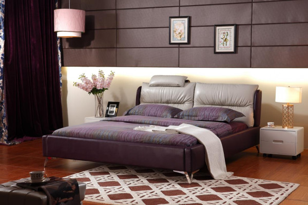 Nowoczesny luksusowy design Łóżko XXL łóżko Style Decor Hotel Double Skóra 140 160