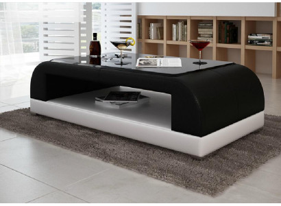 Sofa stolik Szkło Design stolik kawowy Tabela salon Skóra kanapa boczna sofa