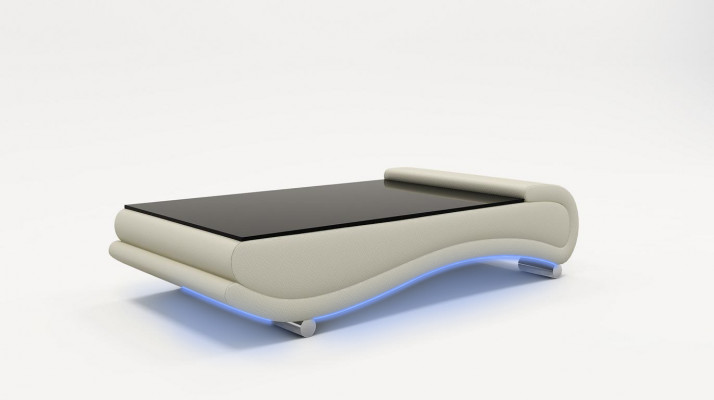 stolik kawowy Tabela Podkładka Design Szklany stolik boczny Skóra Sofa Kanapa stoły