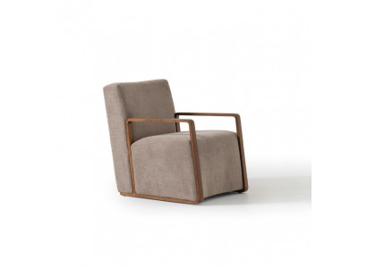 Fotel 1 miejsce do siedzenia Sofa Włókienniczy Materiał Kanapy Podkładka Design Meble New Grey