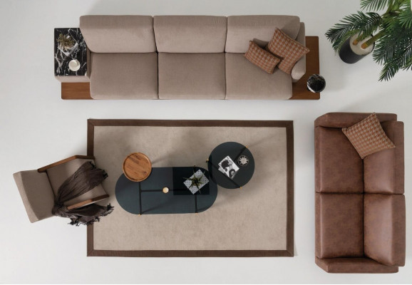 Fotel 1 miejsce do siedzenia Sofa Włókienniczy Materiał Kanapy Podkładka Design Meble New Grey