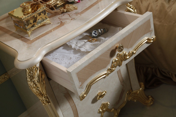 Design Sypialnia Kompletny Zestaw Łóżko Stolik nocny Kredens New Włochy 6 szt. zestawy