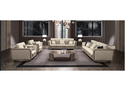 Luksusowe Meble Zestaw sofowy Sofa Podkładka 3 3 1 1 miejsce do siedzenia stolik kawowy Drewno 5-częściowe.