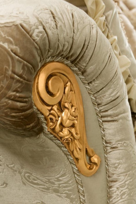 Luksusowe Meble Zestaw sofowy Kanapa Sofa Barokowy Rokoko Podkładka 3+1+1 miejsce do siedzenia Drewno 3-częściowa