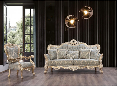 Zestaw sofowy Klasyczne luksusowe sofy Fotel zestaw do salonu 3+1 Siedziba Chesterfield