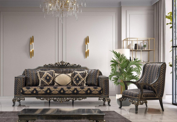 Luksusowy zestaw sofowy Chesterfield 3+1 miejsce do siedzenia Klasyczna Sofa Barokowa Podkładka Siedziba