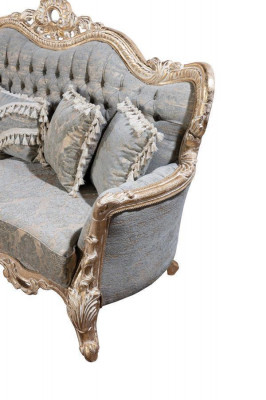 Chesterfield 3 miejsce siedzące Designerska Sofa Luksusowa Podkładka Sofy Kanapy Materiał Włókienniczy