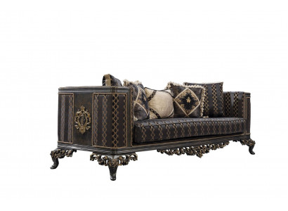 Barokowa Rokokowa Sofa Designerska 3-osobowa Kanapa Podkładka Sofy Kanapy Materiał Włókienniczy Nowość
