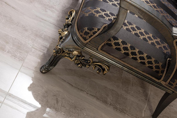 Barokowa Rokokowa Sofa Designerska 3-osobowa Kanapa Podkładka Sofy Kanapy Materiał Włókienniczy Nowość