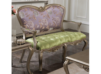 Barokowa Rokokowa Sofa Ławka Kolorowa Ławka Kanapa Klasyczne Meble Chesterfield