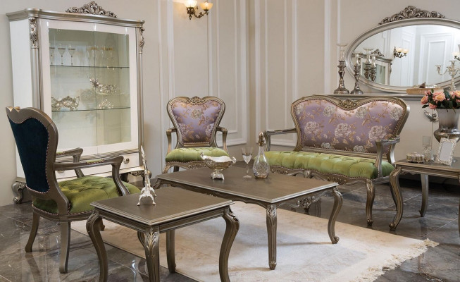 Barokowa Rokokowa Sofa Ławka Kolorowa Ławka Kanapa Klasyczne Meble Chesterfield