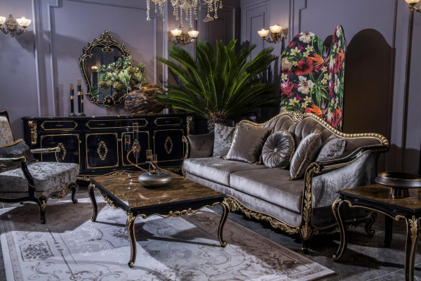 Fotel Podkładka Designer Włókienniczy 1 miejsce siedzące Podkładka jednomiejscowa Meble Baroque