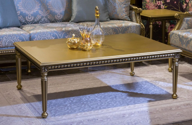 Sofa Stolik kawowy do salonu luksusowy stolik kawowy design złoty nowość