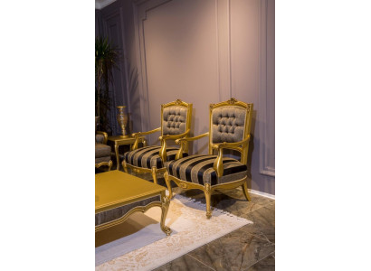 Fotel Meble Krzesła Art Deco Design Włókienniczy Pokój Dzienny Fotel Design Nowość