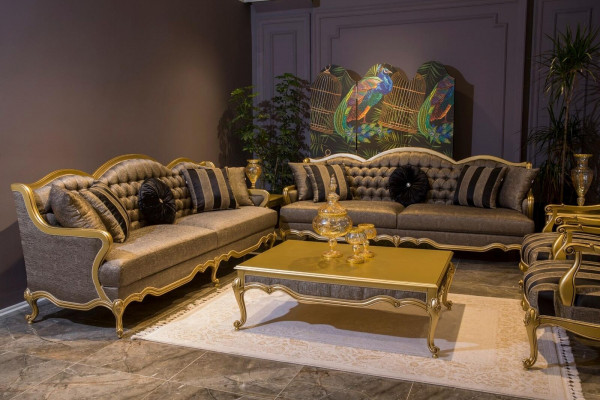 Fotel Meble Krzesła Art Deco Design Włókienniczy Pokój Dzienny Fotel Design Nowość