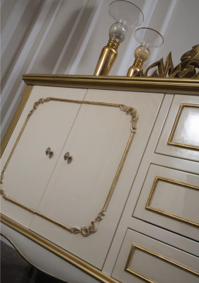 Kredens włoskie Meble Kredens Złoty Barokowy Rokoko Komody Drewno