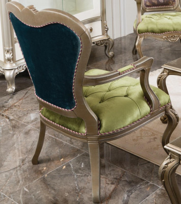 Fotel 1 miejsce siedzące Zielony Salon Eleganckie Meble Luksusowe Chesterfield Nowość
