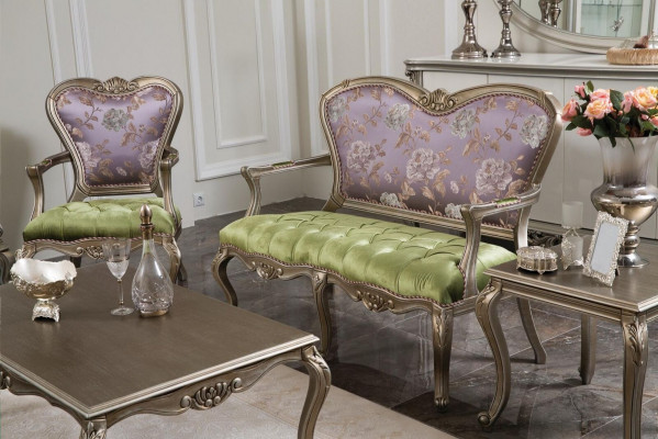 Fotel 1 miejsce siedzące Zielony Salon Eleganckie Meble Luksusowe Chesterfield Nowość