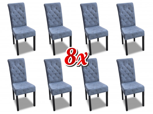 Wielobarwny Chesterfield x8 Krzesła Designerskie luksusowe fotele tapicerowane Fotel