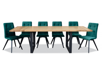jadalnia Design Meble grupa krzeseł Tabela + 6 oparcie Krzesza 7 szt. Ustaw Ustawić Nowe