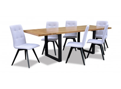 Ess Pokój Drewno Tabela Design Living Set Ustawić Zestaw Classic Meble 7 szt. Nowy