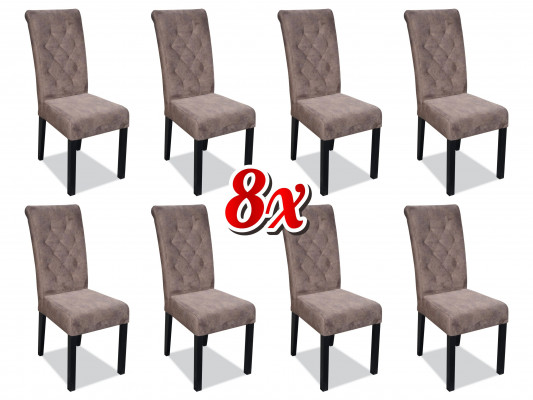 Wielobarwny Chesterfield x8 Krzesła Designerskie luksusowe fotele tapicerowane Fotel