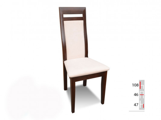 Solidne drewno Drewno Krzesło NOWOCZESNY PROJEKTANT BEŻOWY KRZESŁO DO JADALNI DŁUGIE DEKORACYJNE