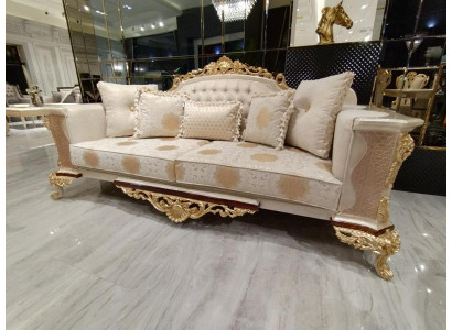 Sofa trzyosobowa projektowana 3 miejsce do siedzenia kanapy Włókienniczy Sofa Chesterfield materiałowa nowa