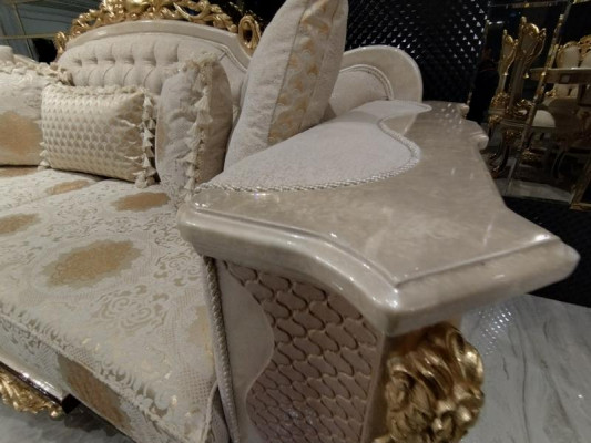 Sofa trzyosobowa projektowana 3 miejsce do siedzenia kanapy Włókienniczy Sofa Chesterfield materiałowa nowa