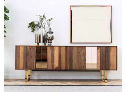 Kredens Lustro Szafa Design Luksusowy nowoczesny zestaw do salonu Kredens 2-częściowy
