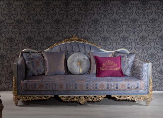Design Sofa 3 miejsce do siedzenia Podkładka Luxury Classic Włókienniczy Sofy Chesterfield