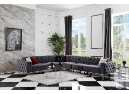 Chesterfield Zestaw narożny Sofa Narożna Sofa Podkładka Narożnikowa kanapa Meble