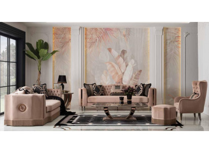 Luksusowy Zestaw sofowy 4+3+1 Zestaw Fotel Modern Design Chesterfield Meble