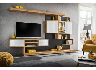 Braun Jednostka ścienna Wyposażenie Luksusowego Salonu Designer Stojak TV Meble Nowe