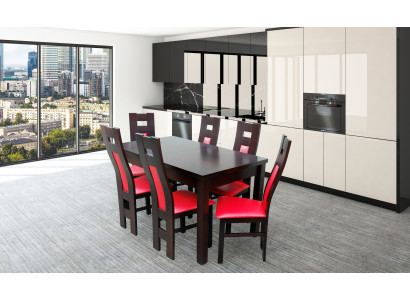 Design jadalnia Ustaw Krzesło Zestaw Tabela + 6 Krzesła zestawów jadalnianych stoły