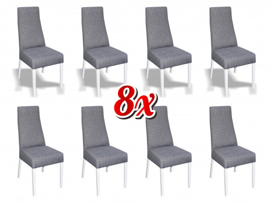 jadalnia 8x Krzesła Krzesło Zestaw Fotel Kuchnia New Design Podkładka Skóra Włókienniczy Meble