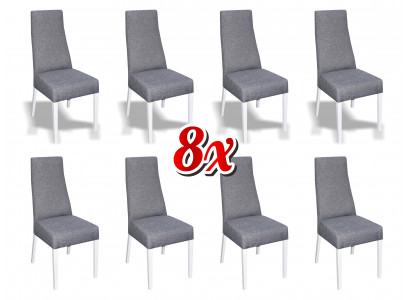 jadalnia 8x Krzesła Krzesło Zestaw Fotel Kuchnia New Design Podkładka Skóra Włókienniczy Meble