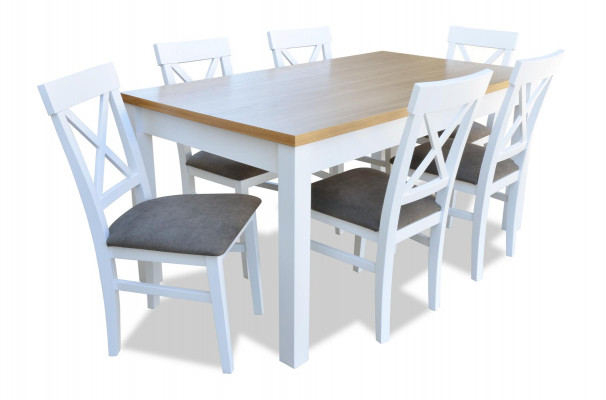 Stół obiadowy + 6 Krzesła jadalnia Zestaw Dining Group Classic Tabela stoły S18/K64 Nowość