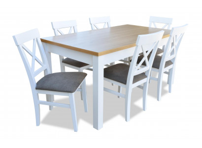 Stół obiadowy + 6 Krzesła jadalnia Zestaw Dining Group Classic Tabela stoły S18/K64 Nowość