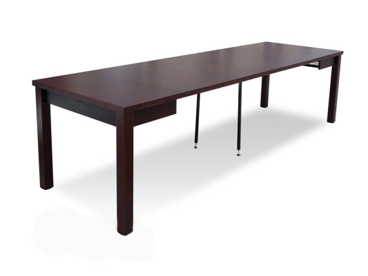 Tabela Stół obiadowy drewniany stół XXL Stół konferencyjny 90 x 90 cm Rozkładany 90x240 cm
