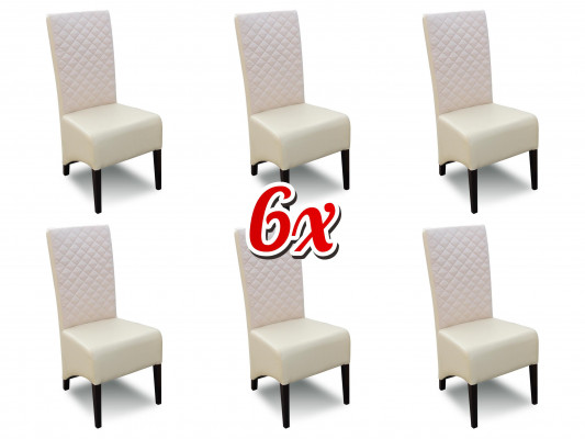 Designer Drewno Materiał Podkładka Krzesła Gastro jadalnia Classic 6x Fotel Krzesło