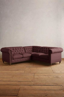 Chesterfield Narożnikowa kanapa Couch Designer Podkładka Narożnik Włókienniczy Sofa Ustawić 1013-14