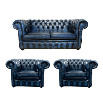 Sofa Chesterfield 2+1+1 Skórzana Sofa Włókienniczy Materiał Podkładka Sofa Ustawić
