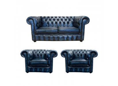 Sofa Chesterfield 2+1+1 Skórzana Sofa Włókienniczy Materiał Podkładka Sofa Ustawić