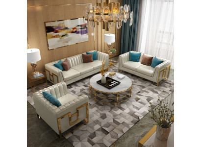 Ustawić kanapę Podkładka Skóra Sofa Kanapy Podkładka Siedziba 2+1 Designer