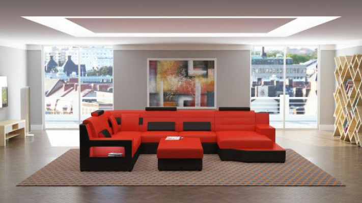 Żywy krajobraz Narożnikowa kanapa Sofa Kanapa Podkładka Ustawić Sofa skórzana Sofa rozkładana