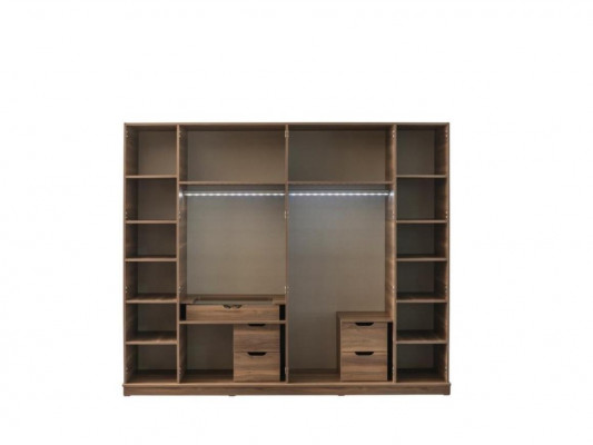 Czarny -Beżowy Sypialnia Ustawić Designer Podwójne łóżko 2x Szafki nocne